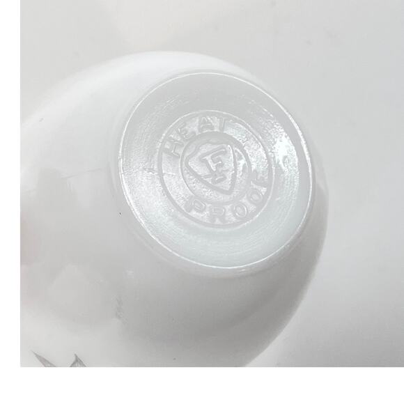 Federal Glass Clover Blossom Creamer Gravy Cream Pitcher White Pink Floral Vtg - Picture 4 of 6